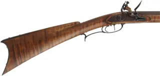 Southern Mountain Rifle,
.32 caliber,  46" Rice swamped barrel,
Chambers Ketland flintlock, curly maple, iron trim,
new, unfired